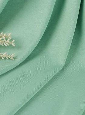 索料罗娜双面丝光双面织汗布2A61630g丝光针T恤休闲棉服时装面现