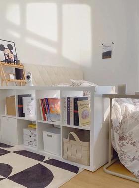 八格柜床边隔柜子书架置物架地落书柜收纳格子柜半包围柜储IVD断