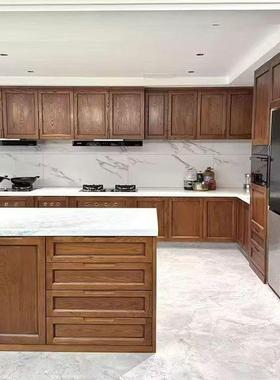 实木整衣柜体欧式中式复合风XMC6336橱柜别墅装修衣帽间原新木古