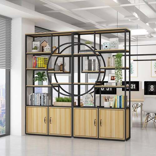 展示柜博架办公室奇006石古客厅屏风铁艺入户玄关饰断置物装架隔