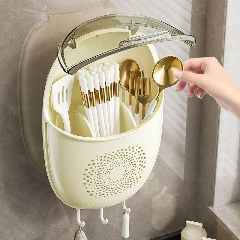 ?防尘筷子收纳盒壁置挂式家风通沥水筷子筒厨房勺子F77897SH物架,厨房/烹饪用具,抹布架/厨房清洁收纳架,淘宝优惠券,粉丝福利购,淘宝优惠卷