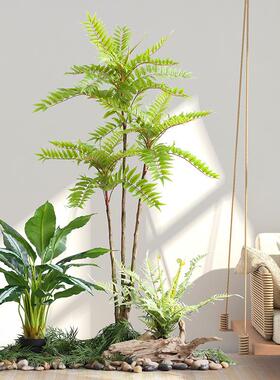 端仿真植物造景组合场内景观酒店橱窗场景落72821室地绿植商盆高