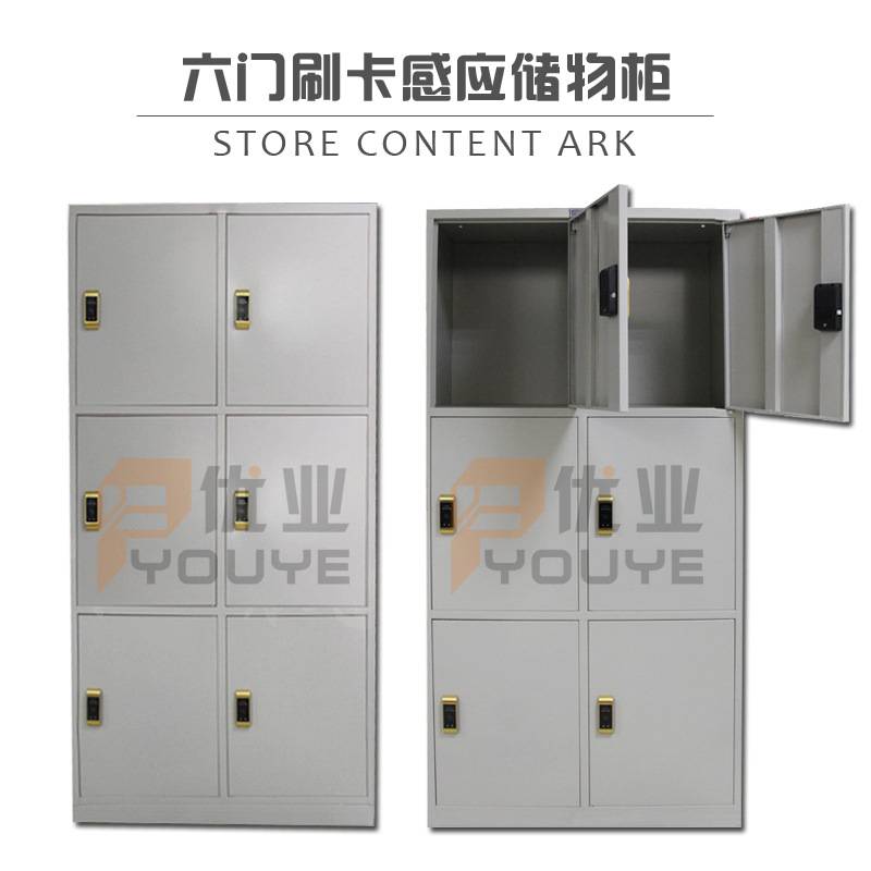 广州厂家直供员工工厂刷卡更衣柜  浴场桑拿房寄存柜 6门格储物柜