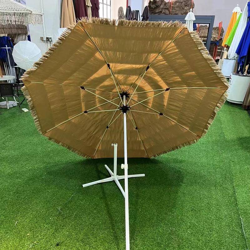 户遮外仿真草伞海滩露营稻阳伞景区民宿庭集院市摆摊户外玻纤稻草