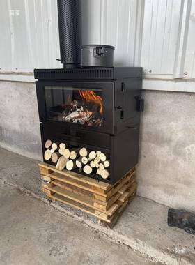 202新款真火燃木壁炉302木柴柴火暖家用暖客厅农村民取宿装饰5取