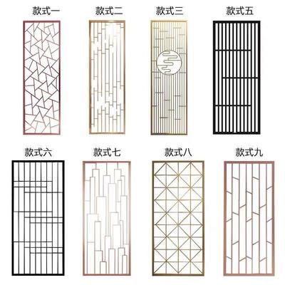轻奢不锈入钢屏中QKZ式客厅风隔断户简约镂花格现代空遮挡玄关装