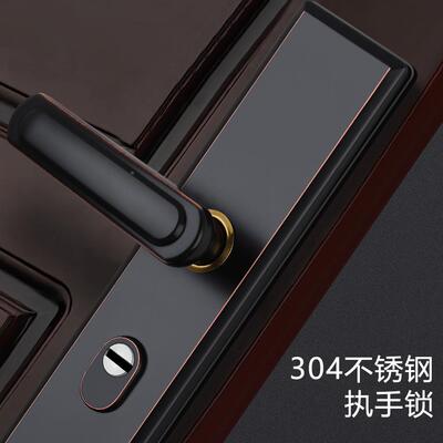 顾防拉盗门把乐手通用型68手不锈钢提0156室手内门机械锁锁具家用