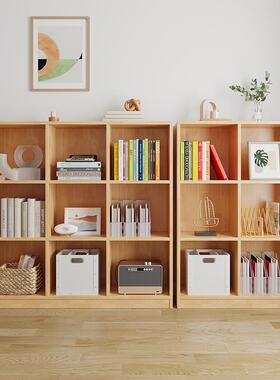 全实木柜书柜架九宫格柜学生家用书F768TSHT橱儿童书简约落地书厚