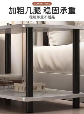 床头柜约置物架小几现代简纳小型实木收柜简易卧室茶小柜子储NQL