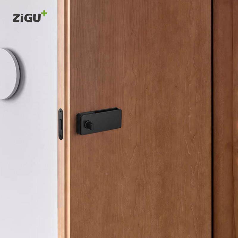 极简室门锁卧室执手儿童磁吸静锁音生态锁约无把手ST02内通简用型