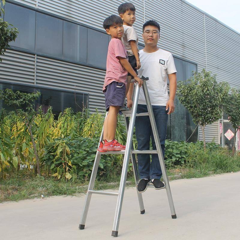 梯子家用加厚米折叠梯工程梯攀爬扶梯铁管防滑人字梯移动