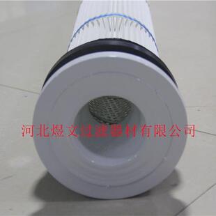 煜300替代布袋除尘滤文覆膜滤筒低排放厂2米花板芯孔钢2.4米滤筒