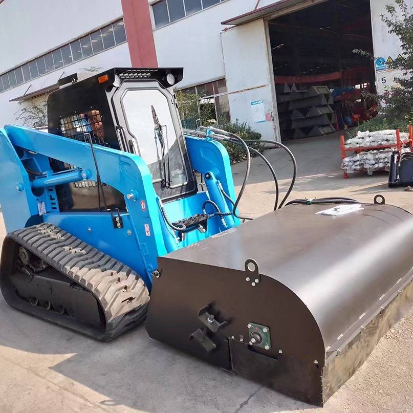 滑移装载机带封闭式清扫器 72英寸封闭扫地机 装载机带扫雪机厂家