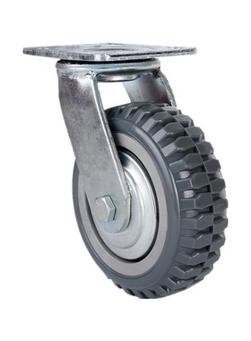 4寸6寸5寸6寸8寸灰色聚氨酯风火轮手推车拉货车活动万向刹车脚轮