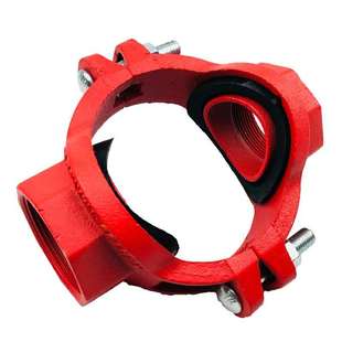 沟槽机械四通 镀锌管开孔四通100/150变25 32消防管卡箍机械四通