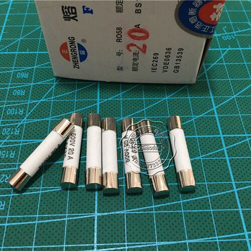 正浩R058正熔RO58熔断器6X30mm陶瓷保险丝管500V  1A~32A
