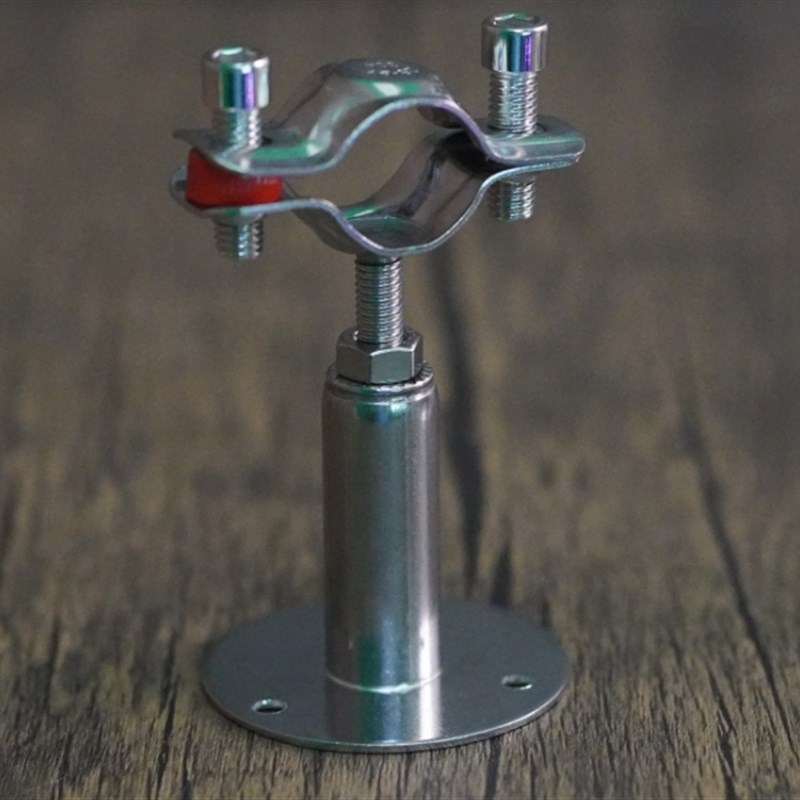 304不锈钢可调节管支架可伸缩管子夹管卡管码夹管箍管托固定管夹