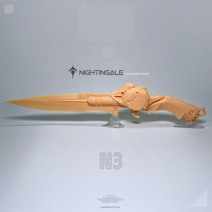 艺术模型桌面摆件FPS科幻硬表面舰真原创设计 气冲刀 GK版 —N3