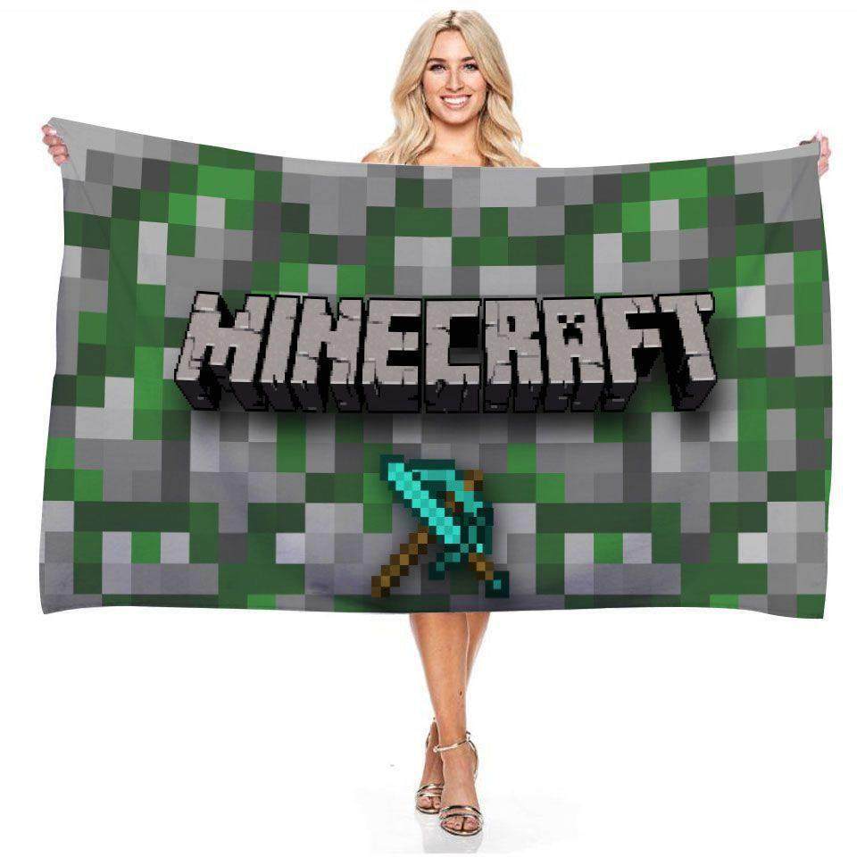 我的世界新款卡通游戏儿童沙滩巾 新款沙滩巾浴巾毛巾 快干 干吸,3C数码配件,USB多功能数码宝,淘宝优惠券,粉丝福利购,淘宝优惠卷