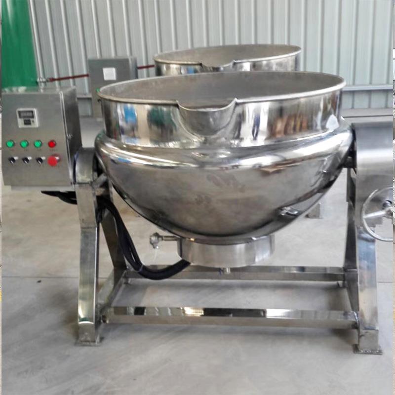 商用全自动可倾斜式夹层锅不带搅拌商用熟食卤制品加工设备