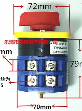 40A 双电源电瓶电池切换倒顺组合万能转换开关 LW5D-40/2节 3档位