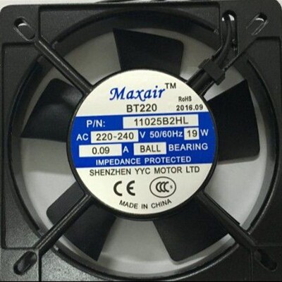 Maxair/BT220 11025B2HL 220V-240V 19W 0.09A 50/60Hz 11cm 风机
