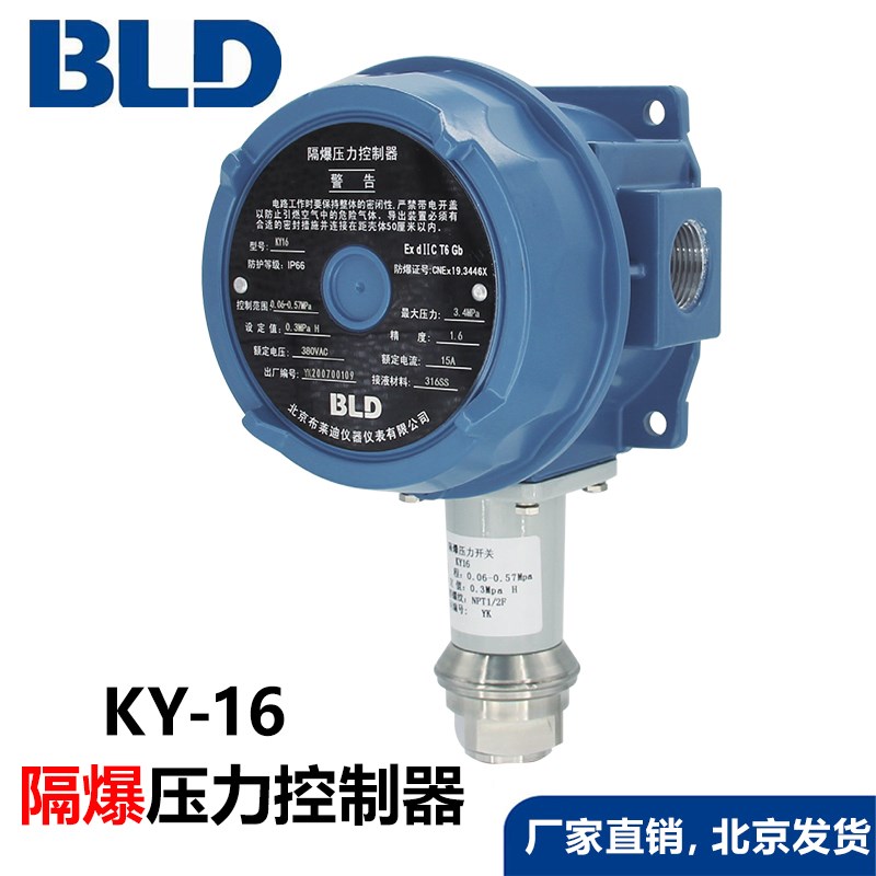 北京布莱迪防爆压力控制器YK16隔爆ExdIICT6单设定点厂家直销316L