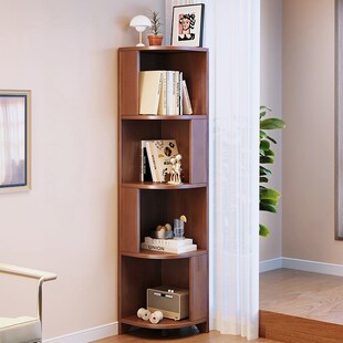 全实木转角柜客厅三角区置物架角柜书房书架小户型卧室墙角三角柜