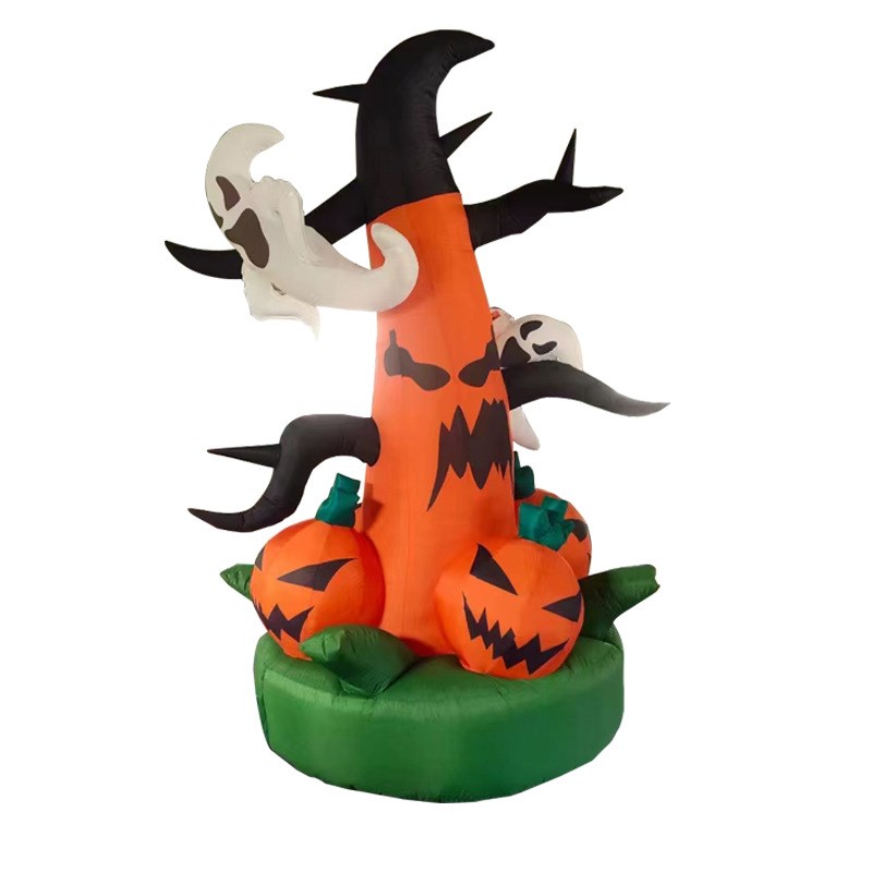 万圣节幽灵鬼树气模南瓜骷髅头充气巫婆气模万圣节南瓜树气模厂家