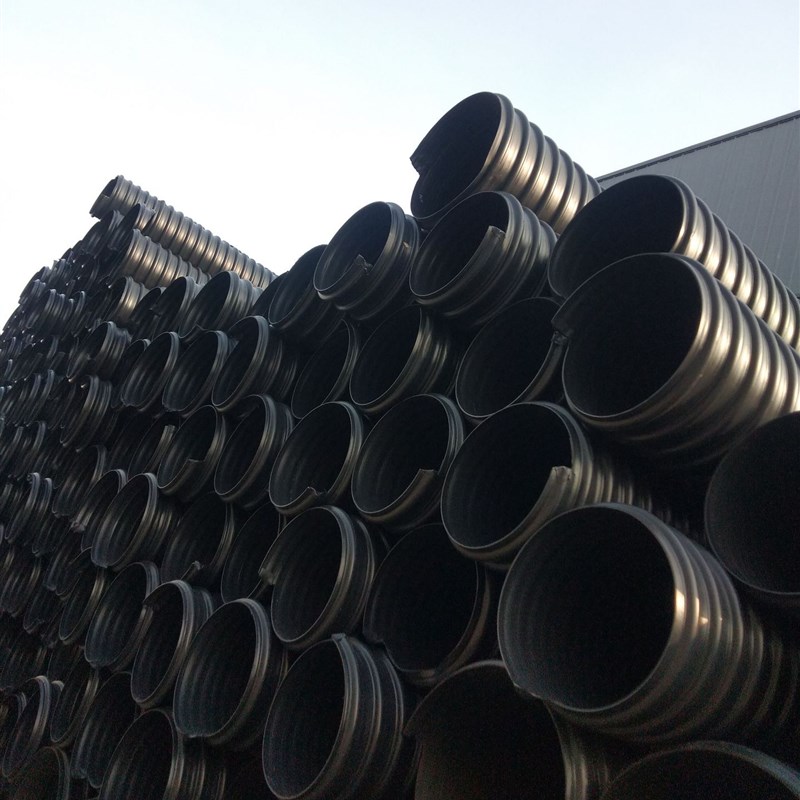 厂家现货pe管材hdpe钢带增强螺旋波纹管SN12.5多规格可选长度