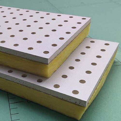 穿孔复合吸音板吊顶天花板墙体防火建筑降噪机房隔音板厂家定 制