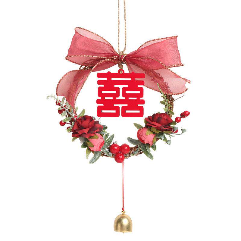 2026结婚立体喜字挂饰客厅布置大门婚礼挂件装饰婚房囍字婚庆马年图片
