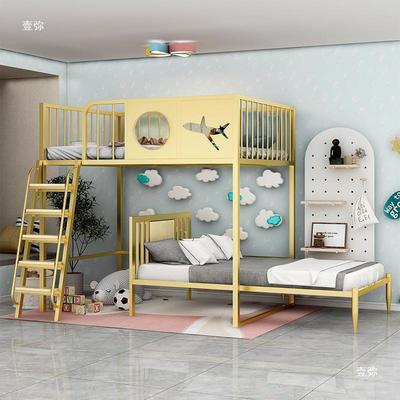 S型上下位床一儿一女复式二楼床阁楼高架上床QFA床下小空户型错双