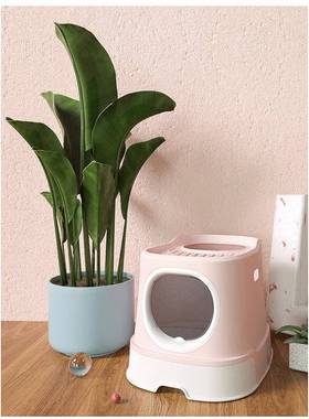 PMSP-07P猫砂盆封物闭式猫厕所顶出式太厂空舱宠猫砂盆含子家直铲