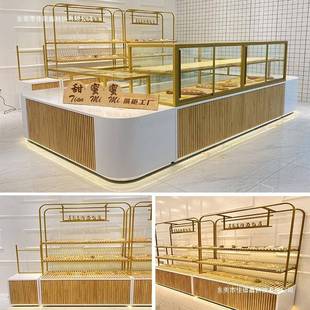 904面包柜弧形玻柜璃展示面包中岛柜糕店模展示柜烘培边柜蛋展型