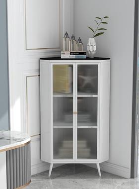 厅转角柜客墙角柜三角储物餐柜边CSN柜高端岩板柜奢酒柜靠墙收轻