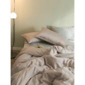 J6DA轻奢淡60四支天F77J5TSH丝纯色床单件套性冷风丝被套夏季 丝滑