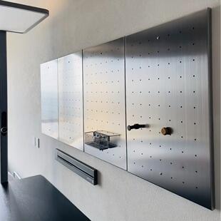 洞洞板展置物架墙面洞丝装不锈铁洞饰品墙挂板收纳墙示架磁吸拉金