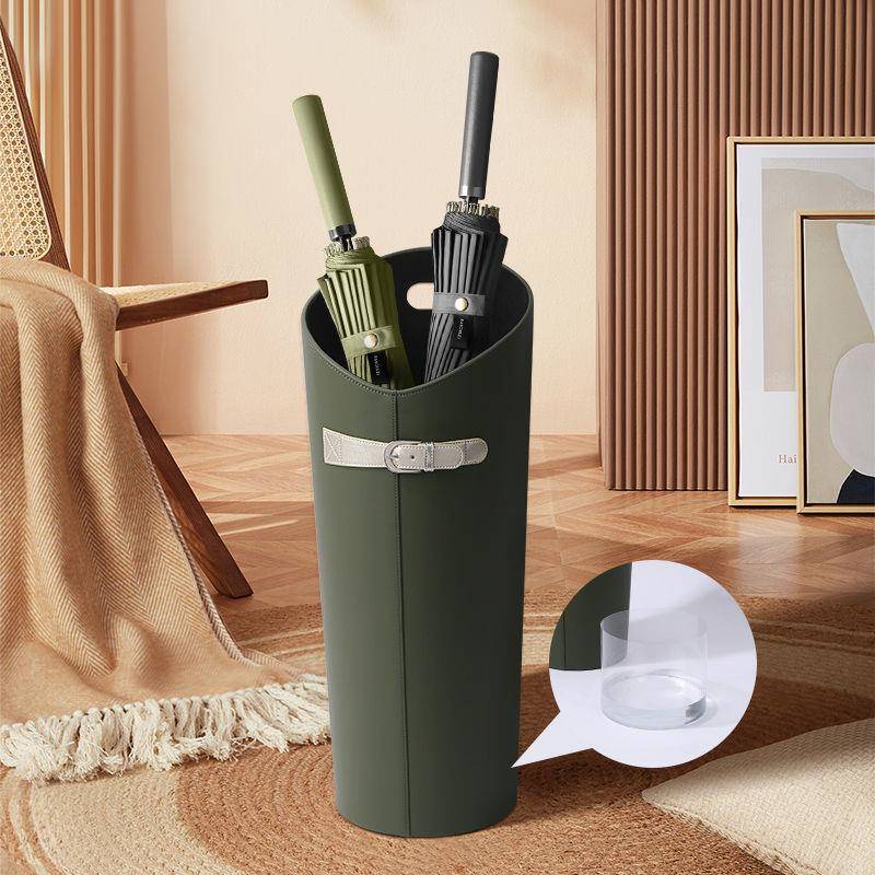 风格创意伞SMS门口放雨家用店大堂商用雨伞收纳桶皮质雨伞架酒迪