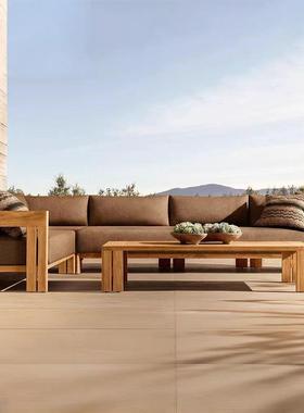 QPW户外庭别院柚木沙发墅酒店民宿露天防防晒实室水外花园露台木