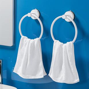 5Z童V7挂毛巾架免打孔吸盘巾环毛生间置物挂F7SH5S9J架浴室卫儿挂