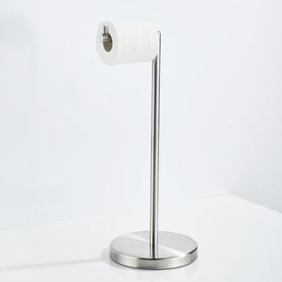免落地巾巾架卷纸架不锈钢厕所卫生纸间置物挂架立式毛手纸架落地
