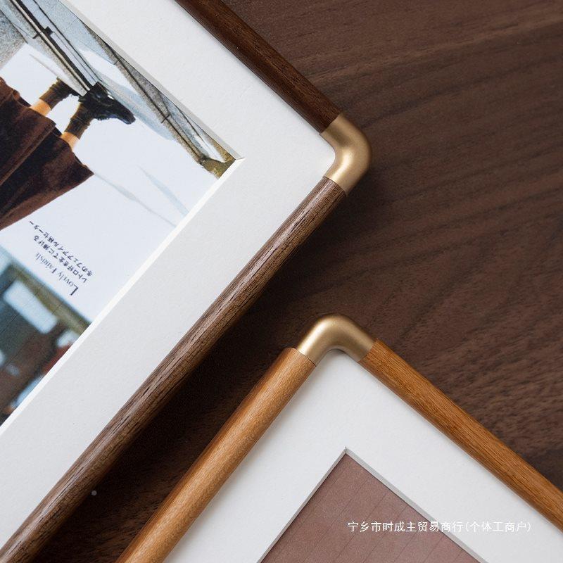 6实中式相框摆台照片画无品牌/装裱六寸七8八洗相片做成木感框黑