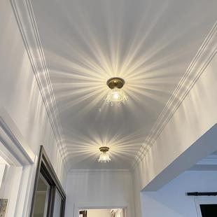 轻奢现走廊过道衣帽意间水晶灯简约代创户玄关阳台意式 小吸FUM顶