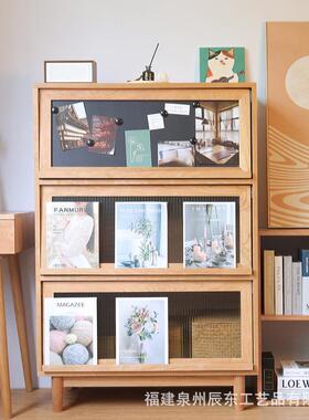 式简型约杂日志柜CDSG06.2小户多功能储物架玻璃门书餐厅多层收纳