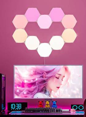号SHLP-RGB薄量大子灯AP超P智能拾音节奏灯家居客厅电视墙卧氛室