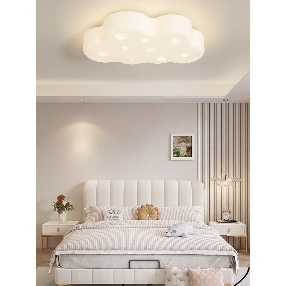 创奶意儿童房灯油风云朵d护眼卧室灯2025光新款全谱房间xy069le吸