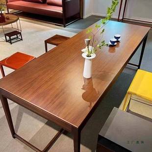 茶新中式 黑胡桃木轻奢现代感家用拉茶桌 2阳推台桌205新ZYF款