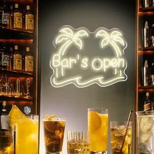 酒吧虹NWZ霓灯发光文字气装饰LED英造型发光图氛案灯广告牌