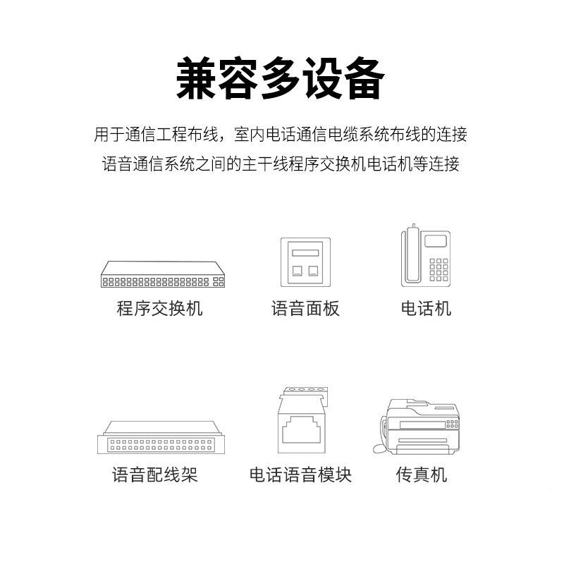 座机芯电线4XBAL0.5延长四线工程布线用通室外电话机话连接线HYV